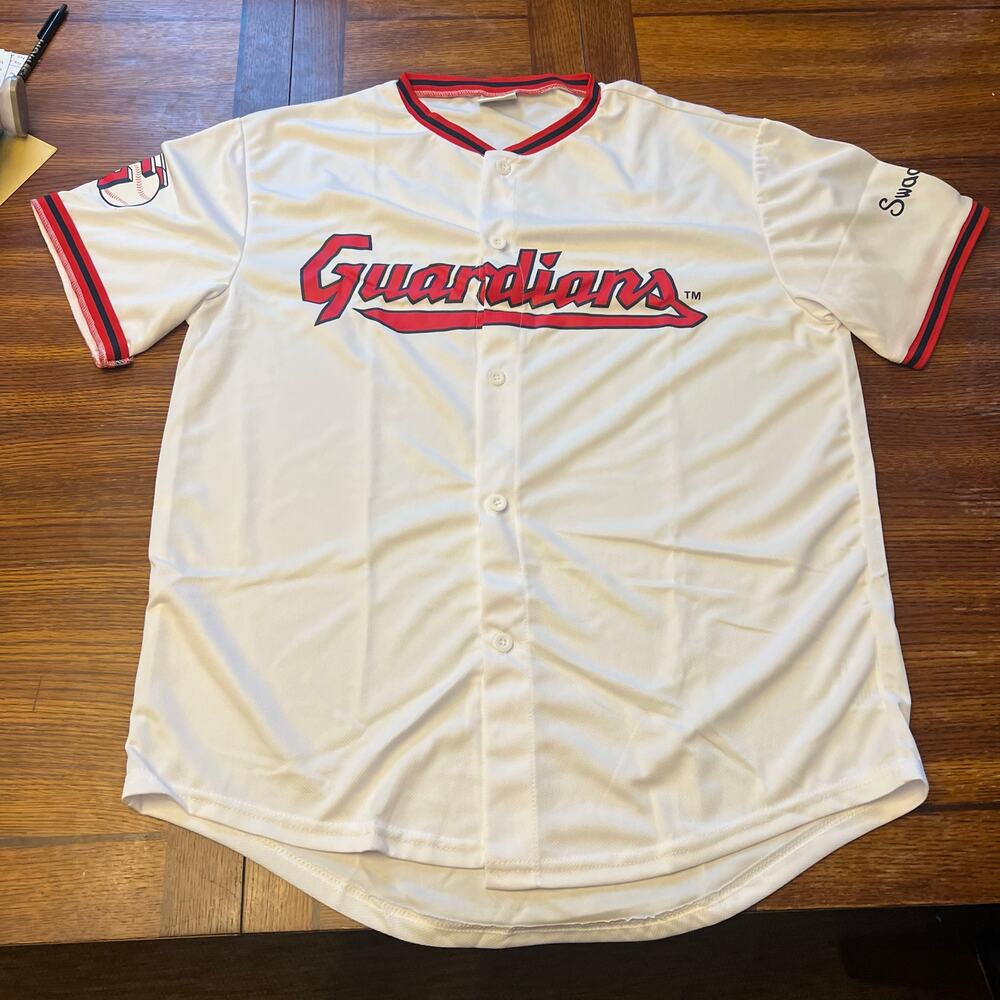 Cleveland Guardians Hunter Gaddis Jersey XL White Button Up Baseball MLB New 33 - Picture 6 of 13